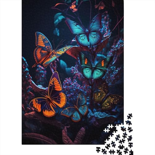 Weltraum-Schmetterlings-Puzzle, 1000 Teile, für Erwachsene und Jugendliche ab 12 Jahren, Weihnachtsgeschenke, 1000 Teile (75 x 50 cm) von QASEYIPV