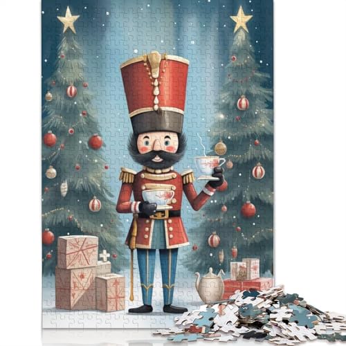 Winziges Nussknacker-Weihnachtspuzzle, einzigartige Heimdekoration, 100% recycelter Karton, Puzzle für Erwachsene, Kindertagsgeschenke, 1000 Teile (75 x 50 cm) von QASEYIPV