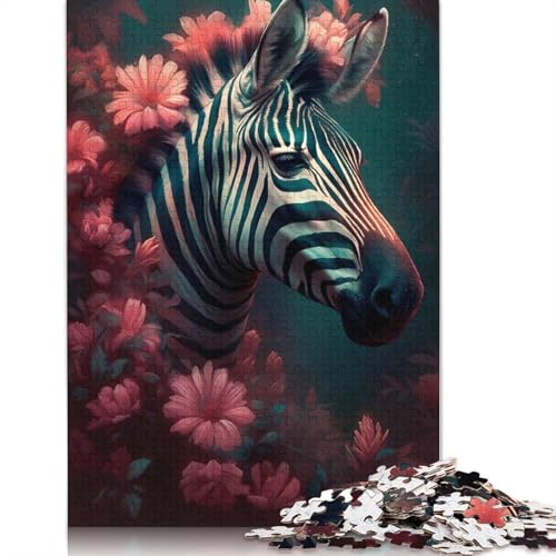 Zebra-Zauberpuzzle, anspruchsvolle Familienspiele, 100% recycelter Karton, Puzzle für Erwachsene und Kinder, Geburtstagsgeschenk, 1000 Teile (75 x 50 cm) von QASEYIPV