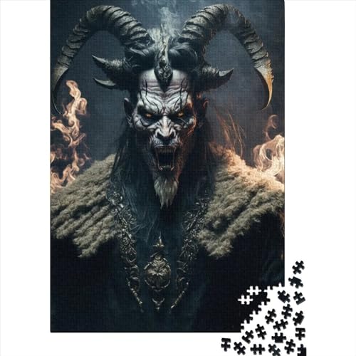 Ziege und Teufelspuzzle für Erwachsene, 1000 Teile, für Jugendliche ab 12 Jahren, Weihnachtsgeschenk, 1000 Teile (38 x 26 cm) von QASEYIPV