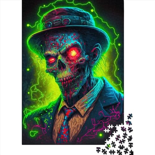 Zombie Gangster-Puzzle, 1000 Teile, mit Hut für Erwachsene, Puzzle für Erwachsene, Heimdekoration, Spielzeug, 1000 Teile (75 x 50 cm) von QASEYIPV