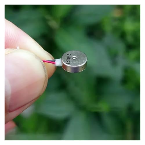 QASVOU 10/50/100 STÜCKE 8 * 2,5mm Mini-Vibrationsmotoren DC 3V - 4,2V Flacher Münze-Knopf-Typ Micro DC Vibrationsbürstenloser Motor for Smart-Sportuhr(50PCS) von QASVOU