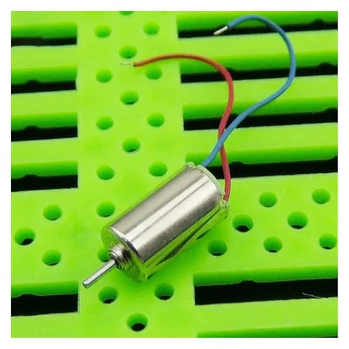 QASVOU 10/50/100 STÜCKE DC 1,5 V-4,5 V 610 Mini Elektrischer Kernloser Gleichstrommotor 3 V 7500 U/min 6 mm * 10 mm for Modellhubschrauber Zubehörmaterial(50pcs) von QASVOU