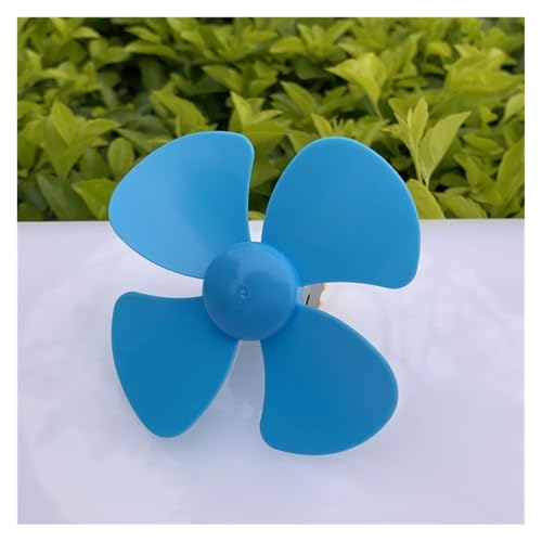 QASVOU 10/50/100 Stück Mini-Propeller mit 80 mm vierblättrigem Blau, passend for Wellen mit 2 mm Motordurchmesser, Lüfterblatt, Paddel, Studententechnologie, handgefertigtes Zubehör(50pcs) von QASVOU