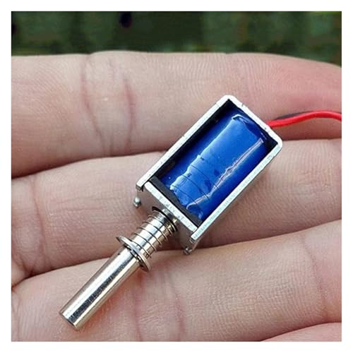 QASVOU 3/5/10 STÜCKE Mini DC 6 V-12 V 9 V Elektromagnet Miniatur-Magnetventil Schrankschloss Spezialrahmen Push-Pull-Elektronikschloss Federrückstellung(10pcs) von QASVOU