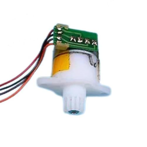 QASVOU 3/5/10 Stück Mini 15 mm Präzisions-Schrittmotor DC 6 V 2-Phasen 4-Draht Mini 3-stufiges Planetengetriebe 1:110 Elektrisches Zubehör(5PCS,A Type) von QASVOU