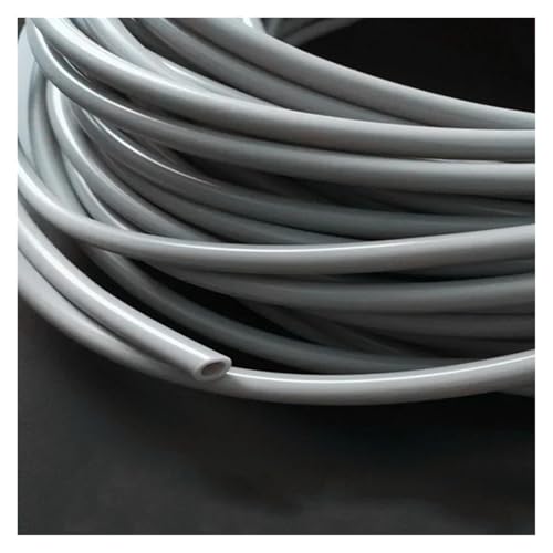 QASVOU 3 STÜCKE Lebensmittelqualität Grau Silikon Schlauch Gel Flexibel 1 Meter Durchmesser. 3 4 5 6 7 8 10 12 13 14 15 16 19mm Bier Milch Gummi Schlauch Rohr Weich 1M(7x10mm) von QASVOU