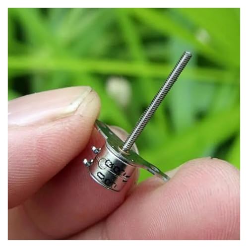 QASVOU 50/100 Stück Mini-Schrittmotor, 6 mm, 2-phasig, 4-adrig, Micro Mini Tiny Stepping, 17 mm Lange Welle, lineare Schraube, Digitalkameraobjektiv(50PCS) von QASVOU