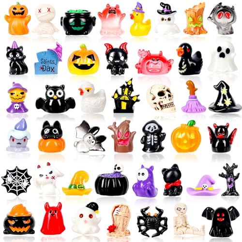 44 Stück Halloween-Miniatur-Figuren – Mini-Kürbis-Geister-Ornamente aus Kunstharz für Party 44 Stück Halloween-Miniatur-Figuren – Mini-Kürbis-Geister-Ornamente aus Kunstharz für Party von QAUYETM