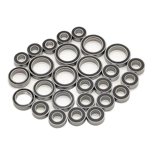 Für Axial 1/10 RBX10 Für Ryft 4WD RC Auto 27Pc/30Pc Kompletter Kugellagersatz Vorgefettetes Bürstenloses Einzel-2-Gang-Getriebe RC Auto Kugellager kit(27Pcs) von QAWRYV