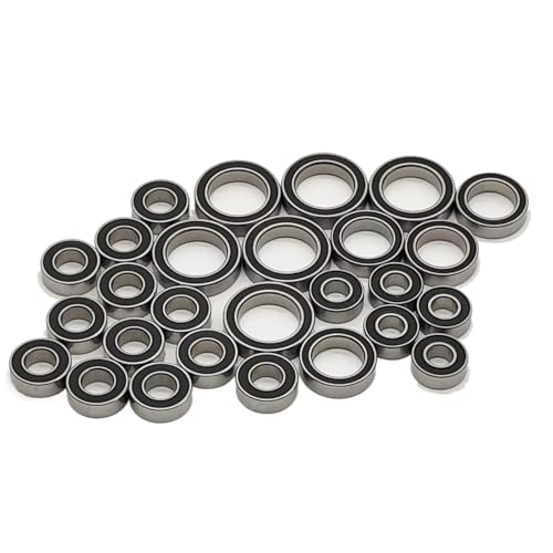 Für Axial 1/10 RBX10 Für Ryft 4WD RC Auto 27Pc/30Pc Kompletter Kugellagersatz Vorgefettetes Bürstenloses Einzel-2-Gang-Getriebe RC Auto Kugellager kit(30Pcs) von QAWRYV