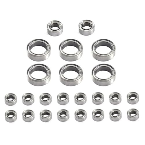 Für FMS Für FCX24 1/24 24-teiliges Stahlkugellagerset RC Crawler Auto Upgrade Teile Ersatzzubehör Ersatzteile RC Auto Kugellager kit von QAWRYV
