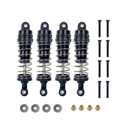 QAWRYV RC Upgrade Zubehör Für MN 1/12 Für MN128 MN86K MN86 MN86s G500 Ersatz Fernbedienung Auto Upgrade Hydraulische Metall Stoßdämpfer Zubehör RC Auto Teile(Black) von QAWRYV