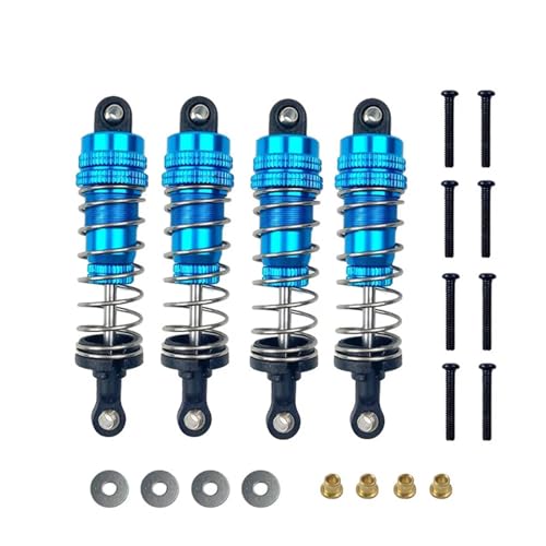 QAWRYV RC Upgrade Zubehör Für MN 1/12 Für MN128 MN86K MN86 MN86s G500 Ersatz Fernbedienung Auto Upgrade Hydraulische Metall Stoßdämpfer Zubehör RC Auto Teile(Blue) von QAWRYV
