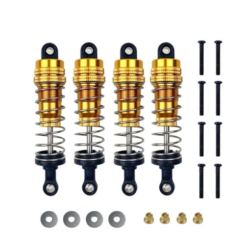 QAWRYV RC Upgrade Zubehör Für MN 1/12 Für MN128 MN86K MN86 MN86s G500 Ersatz Fernbedienung Auto Upgrade Hydraulische Metall Stoßdämpfer Zubehör RC Auto Teile(Yellow) von QAWRYV