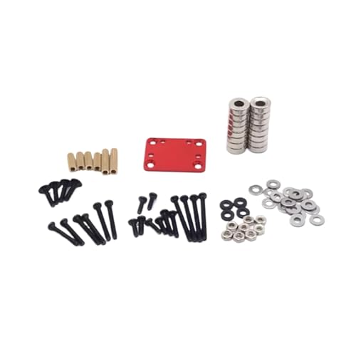 Für Wltoys Für 284131 K969 K979 K989 K999 P929 P939 Für Kyosho Für Mini-Q RC01 1/28 RC Auto Körper Post Magnet Unsichtbare Feste Halterung RC Autozubehör(Red) von QAWSED
