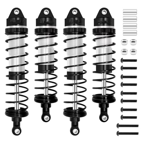 Kompatibel Mit Arrma Für Rock Für Granite Für Senton Für Typhon 1/8 1/10 RC Truck Upgrade-Teile Aluminium-Stoßdämpfer-Dämpfer RC-Auto Stoßdämpfer(Black) von QAWSED