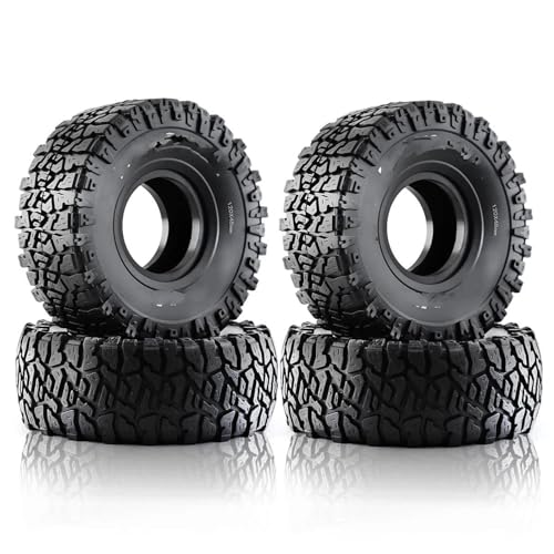 Kompatibel Mit Axial Für SCX10 90046 AXI03007 TRX4 Für Redcat Gen8 4PCS 120MM 1,9" Rubber Rock Tires Radreifen Für 1:10 RC Crawler Car RC Auto Reifen Felgen von QAWSED