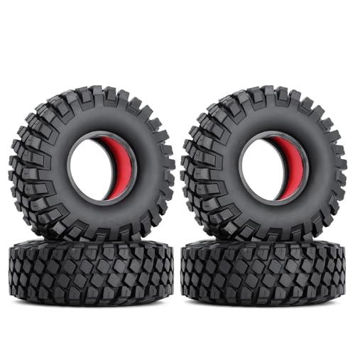 Kompatibel Mit Axial Für SCX10 90046 TRX4 D90 Redcat Gen8 4PCS 1,9" Gummiradreifen Mit Zweistufigem TPE-Schaum Für RC Crawler Car RC Auto Reifen Felgen(Color4) von QAWSED