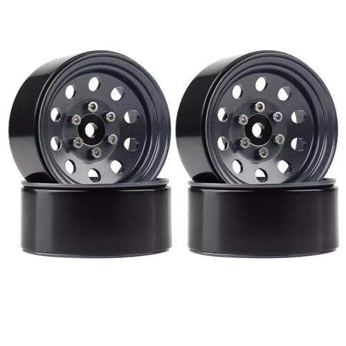 Kompatibel Mit Axial Für SCX10 90046 TRX4 Für Redcat GEN8 4PCS Metall 1,9" Beadlock Felgen 3 Stil Für 1:10 RC Crawler Auto RC Auto Reifen Felgen(Gray) von QAWSED