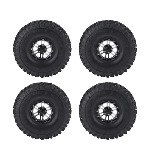 Kompatibel Mit Axial Für SCX10 90046. 4 Stück 108 Mm/120 Mm 1,9 Zoll Gummireifen Und Metall-Beadlock-Felgen Für 1:10 RC Rock Crawler Car RC Auto Reifen Felgen(110mm) von QAWSED
