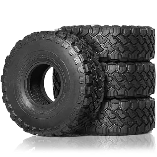 Kompatibel Mit Axial Für SCX10 Für Pro Für Capra Für Traxxas Für TRX4 Für MST 1/10 RC Crawler Car 4PCS 116mm 1,9" Gummireifen Radreifen RC Auto Reifen Felgen von QAWSED