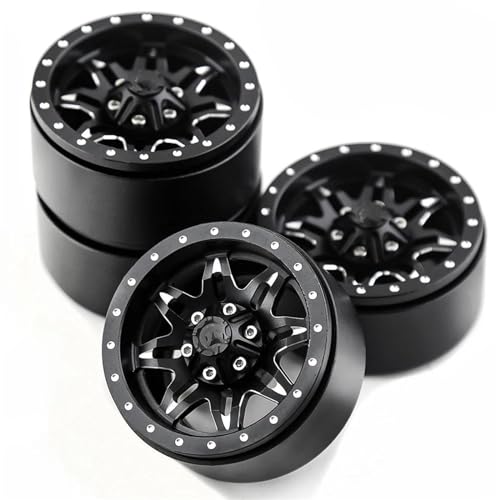 Kompatibel Mit Axial Für SCX10 Für Redcat Für Gen8 TRX4 VS4-10 NBRCI Aluminium 6-Speichen 1,9" Beadlock Felgennabe Für 1/10 RC Auto RC Auto Reifen Felgen(B) von QAWSED