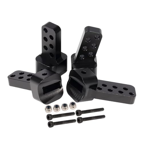 Kompatibel Mit Axial Für SCX10 II Für Chassis DIY 90046 Teile CNC-Aluminium-Achsenverbindungs-Riser 4 Winkel Anti-Squat-Halterungen 1/10 RC Crawler RC-Autozubehörteile(Black) von QAWSED