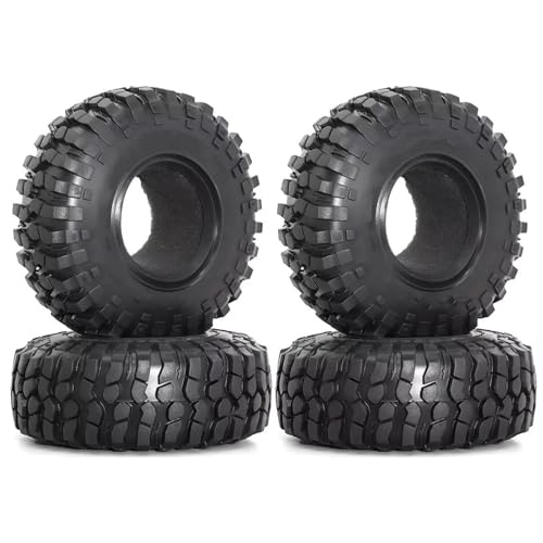 Kompatibel Mit Axial Für SCX10 II III 90046 Für Traxxas Für TRX4 Für Redcat 1/10 RC Crawler Car 4PCS 106mm 1,9" Gummireifen Rad Reifen RC Auto Reifen Felgen von QAWSED
