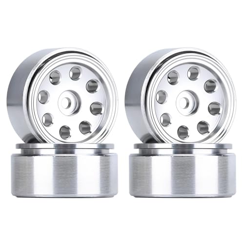 Kompatibel Mit Axial Für SCX24 90081 AXI00002 Für Deadbolt B-17 Betty 4PCS 1,0" CNC Metall Beadlock Felgen Für 1/24 RC Crawler Auto RC Auto Reifen Felgen(Color4) von QAWSED