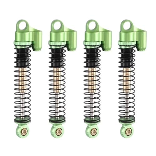 Kompatibel Mit Axial Für SCX24 AX24 1/24 RC Crawler Auto Upgrade Teile 4Pcs 53Mm Extended Metal Stoßdämpfer Dämpfer RC-Auto Stoßdämpfer(Green) von QAWSED