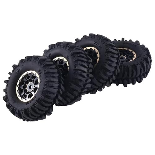 Kompatibel Mit Axial Für SCX24 AX24 Für FMS FCX24 4 Stück 55 X 22 Mm 1,0 Messingfelge Gummireifen Für 1/18 1/24 RC Crawler Car Upgrade-Teile RC Auto Reifen Felgen von QAWSED