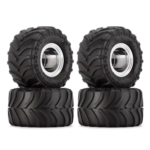 Kompatibel Mit Axial Für SCX24 FMS FCX24 AX24 (MT1012) Monster Truck Felgenreifen Set 4PCS 70 * 38mm Für 1/24 RC Crawler Auto RC Auto Reifen Felgen(Color4) von QAWSED