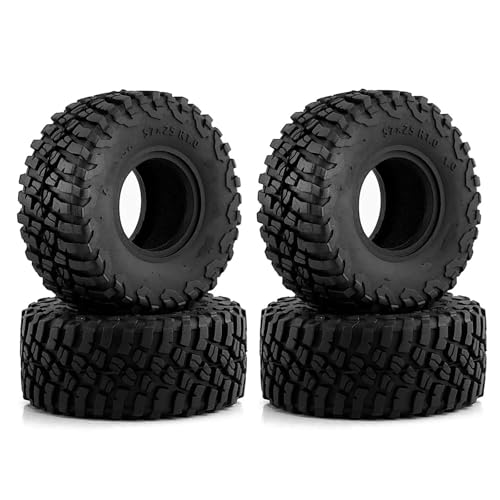 Kompatibel Mit Axial Für SCX24 Für Bronco AX24 Für TRX4M Für FMS 1/18 1/24 RC Crawler Auto 4 Stück 57 Mm 1,0 Zoll Weichgummi-Radreifen Schlammreifen RC Auto Reifen Felgen von QAWSED