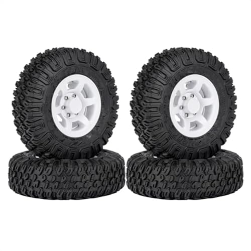 Kompatibel Mit Axial Für Yeti Jr D90 TF2 Für Tamiya CC01 LC70 Für MST 1/10 RC Crawler Auto 4PCS 85MM 1,55 Zoll Gummirad Reifen Reifen RC Auto Reifen Felgen(A) von QAWSED