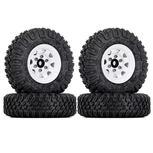 Kompatibel Mit Axial Für Yeti Jr D90 TF2 Für Tamiya CC01 LC70 Für MST 1/10 RC Crawler Auto 4PCS 85MM 1,55 Zoll Gummirad Reifen Reifen RC Auto Reifen Felgen(B) von QAWSED