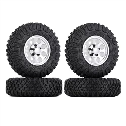 Kompatibel Mit Axial Für Yeti Jr D90 TF2 Für Tamiya CC01 LC70 Für MST 1/10 RC Crawler Auto 4PCS 85MM 1,55 Zoll Gummirad Reifen Reifen RC Auto Reifen Felgen(ColorC) von QAWSED