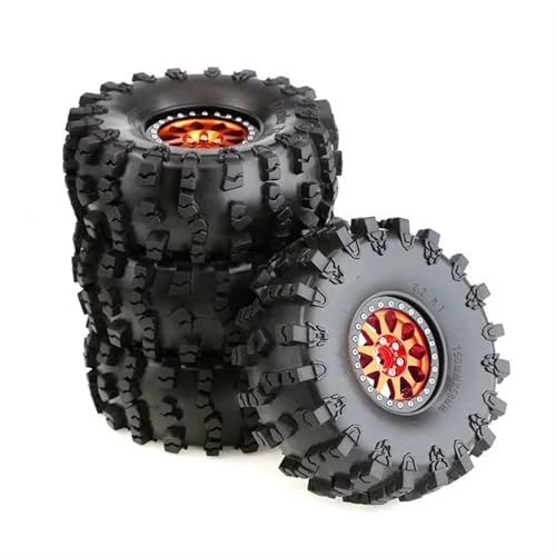 Kompatibel Mit Axial SCX10 Für Wraith Für Capra Für Traxxas TRX4 D90 1/10 RC Crawler Car, 4 Stück, 150 Mm, Metall 2.2 Beadlock-Felgenreifensatz RC Auto Reifen Felgen von QAWSED