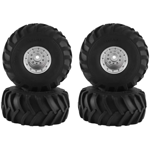 Kompatibel Mit Axial SCX24 AX24 Für FMS FCX24 1/24 RC Crawler Auto-Tuning-Teile 4Stk. 68x32mm Big 1.0 Metallfelge Gummireifen RC Auto Reifen Felgen(B) von QAWSED