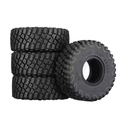 Kompatibel Mit Axial SCX24 AX24 TRX4M Für FMS FCX24 1/18 1/24 RC Crawler Car 4Stk. 55mm 1,0 Zoll Super Soft Reifen RC Auto Reifen Felgen von QAWSED