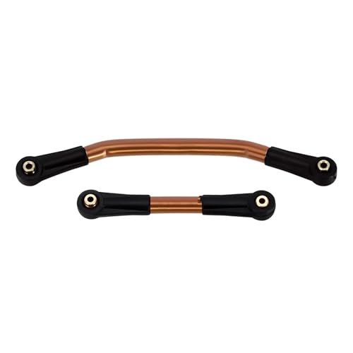 Kompatibel Mit Axial SCX24 C10 Für Deadbolt Für JLU Für Gladiator Für Bronco, Lenkstange Aus Stahl Mit Stangenenden Aus Kunststoff, 1/24 RC Crawler Car RC-Autozubehörteile(Brown) von QAWSED