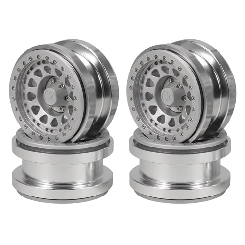 Kompatibel Mit Axial SCX6 Für JLU Für Wrangler 1/6 RC Crawler Auto-Tuning-Teile, 4-teiliges CNC-Metall-2,9-Zoll-Beadlock-Radnabenfelge RC-Autozubehörteile von QAWSED