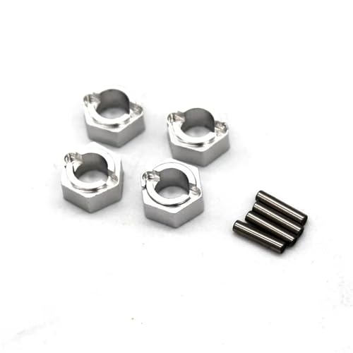 Kompatibel Mit FMS Für Fcx24 Für Xiaoqi 1/24 Fernbedienung Auto Metall Upgrade Zubehör 7mm Sechskantkupplung RC-Autozubehörteile(Silver) von QAWSED