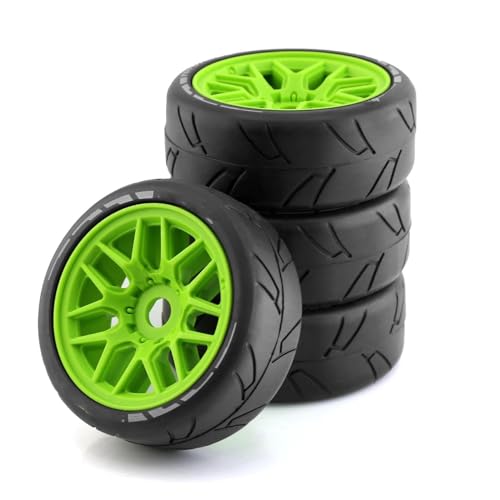 Kompatibel Mit Feishen Für Ping Run GT Reifen Für Racing Highway 4 Stück Short Course Truck Reifen Reifen Rad 17 Mm Adapter Für 1/8 RC Autoreifen RC Auto Reifen Felgen(Color1) von QAWSED