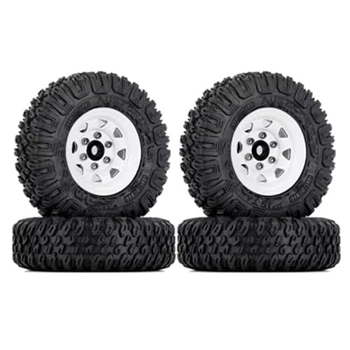 Kompatibel Mit Für Axial Für Yeti Für D90 TF2 Für Tamiya 4PCS 85Mm 1,55 Metall Beadlock Rad Felgen Reifen Set Für 1/10 RC Crawler Auto RC Auto Reifen Felgen(Color3) von QAWSED