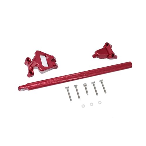 Kompatibel Mit HOSS 4X4 Für VXL 3S-90076-4 4WD Für Monster Truck 1/10 RC Car Center Brace Bar Middle Body Support Rod Fixed Kiel Tie Rod RC-Autozubehörteile(Red) von QAWSED