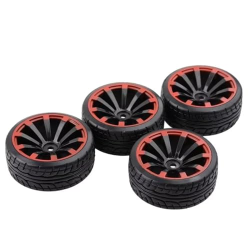 Kompatibel Mit HSP 94123/94122/94103/D4/D3 Für HPI 9068 ALLE 1/10 RC Für Racing Reifen Auto Gummi Auf Straße Felge Für Fit 4PCS RC Auto Reifen Felgen(B10) von QAWSED