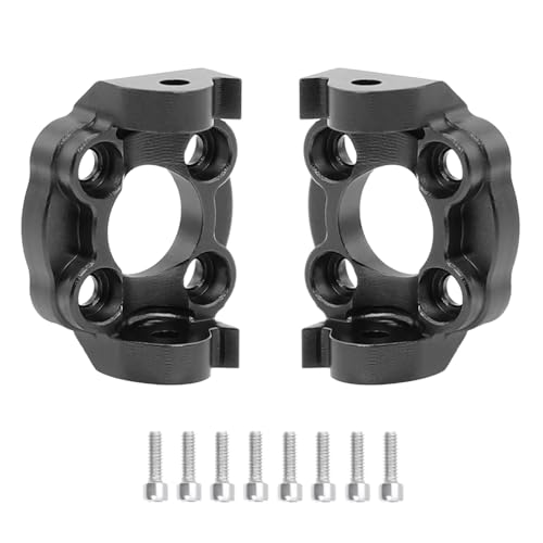 Kompatibel Mit LOSI Für Mini Für LMT 4X4 1/18 RC Auto Für Monster Truck Aluminium C-Nabe Vordere Lenkschale Mit Vergrößertem Lager RC-Autozubehörteile(Black,C Hub) von QAWSED