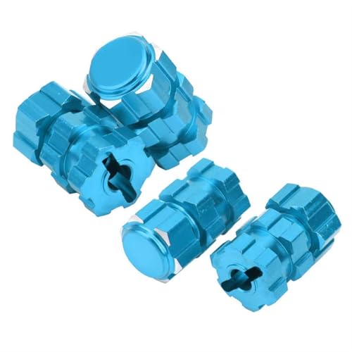 Kompatibel Mit MAXX 1/10 RC-Auto-Upgrade-Teilen, Zubehör, 17-mm-Sechskant-Adaptermuttern, Verzahnte Radnaben, Verlängerungskombinator RC-Autozubehörteile(Blue) von QAWSED