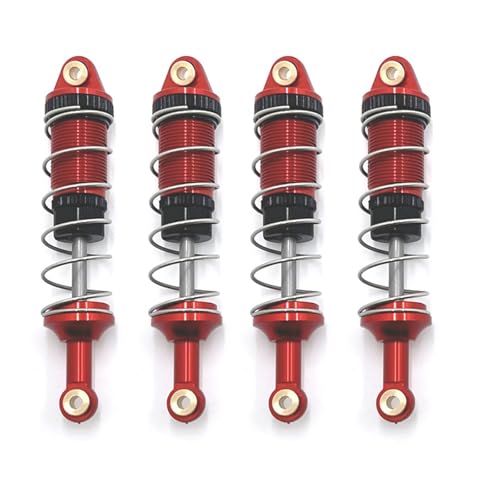 Kompatibel Mit MN Für MN128 Für Wrangler Für MN86 G500 1/12 RC Für Modellautoteile Metall-Upgrade, Hydraulischer Stoßdämpfer RC-Autozubehörteile(Red) von QAWSED